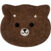 Clayre & Eef 66302 Filcová misa medveď 15x13x3 cm hnedo-biele
