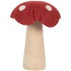 Clayre & Eef Plstený húb 14x14x17 cm červeno-hnedej farby