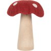Clayre & Eef Plstený húb 14x14x17 cm červeno-hnedej farby