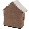 Clayre & Eef Filcový domček 17x9x19 cm hnedá/biela