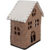 Clayre & Eef Filcový domček 17x9x19 cm hnedá/biela
