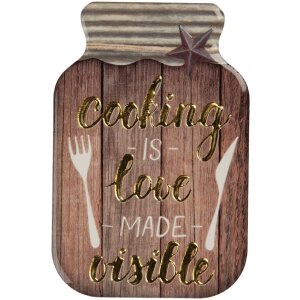 Clayre & Eef Magnet 5x1x8 cm Hnedá-Zlatá