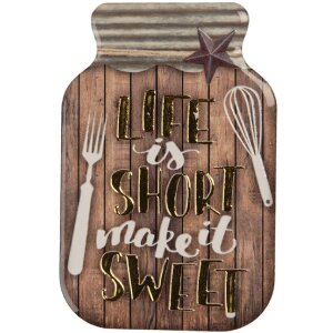 Clayre & Eef 66365 Magnet 5x1x8 cm Hnedo-zlatý