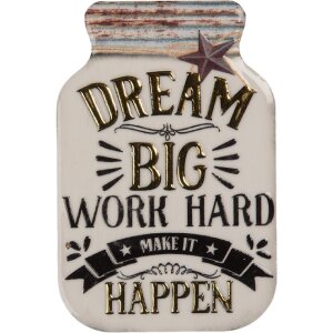 Clayre & Eef 66372 Magnet 5x1x8 cm Bielo-zlatý