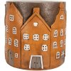Clayre & Eef 6MG0128 Záhradný stolík Ø 39x39 cm Oranžovo-sivý
