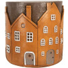 Clayre & Eef 6MG0128 Záhradný stolík Ø 39x39 cm Oranžovo-sivý