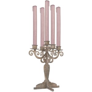 Clayre & Eef 6Y5819 svietnik 21x21x26 cm sivý