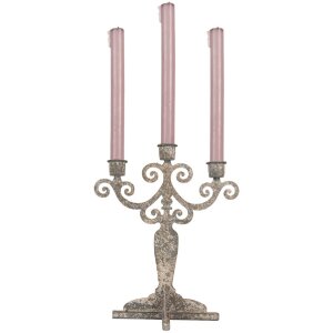 Clayre & Eef 6Y5822 svietnik 21x15x25 cm sivobéžový