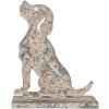 Clayre & Eef Dekorácia Pes 20x8x24 cm Sivobéžová