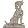 Clayre & Eef Dekorácia Pes 20x8x24 cm Sivobéžová