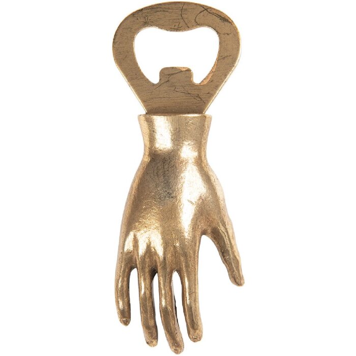 Clayre & Eef 6Y5888 Otvárač na fľaše 11x2x4 cm zlatý