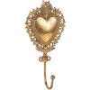 Clayre & Eef 6Y5893 Nástenný vešiak 7x4x15 cm zlatý