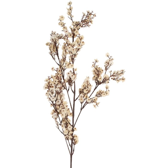 Clayre & Eef 5PL0200W Umelá kvetina 10x8x104 cm Biela/Hnedá