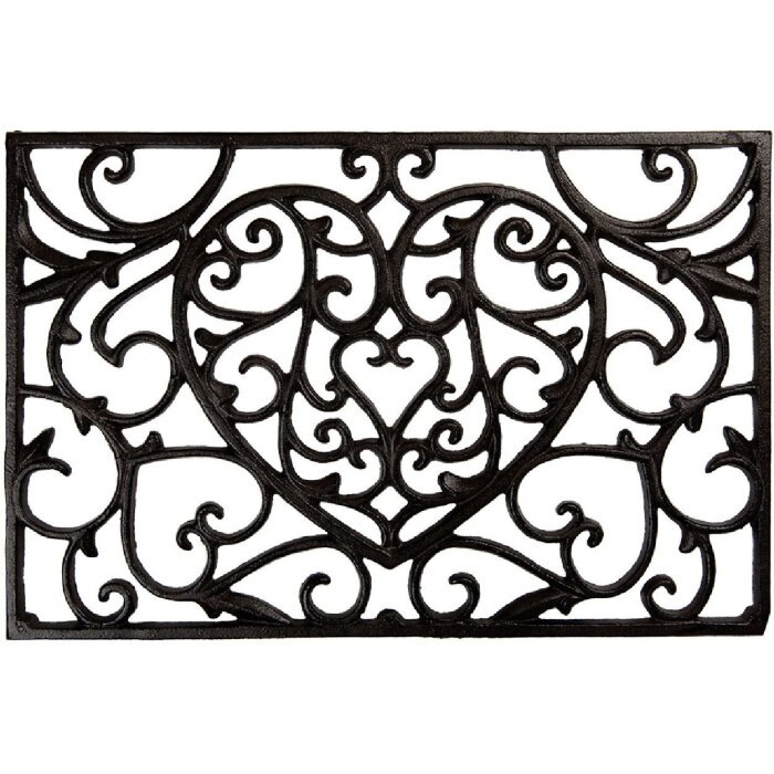 Clayre & Eef 5Y1290 železná rohožka 59x39x2 cm Drausen Braun