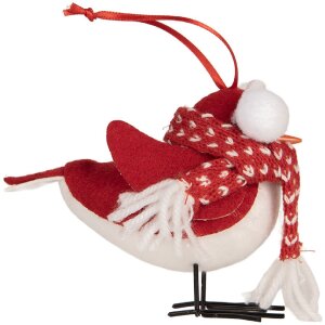 Clayre & Eef Dekoračný vták 12x7x10 cm