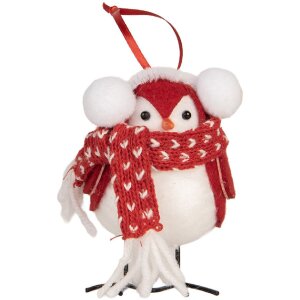 Clayre & Eef Dekoračný vták 12x7x10 cm