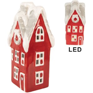 Clayre & Eef 6CE2220R LED domček dekoratívny 11x10x24 cm
