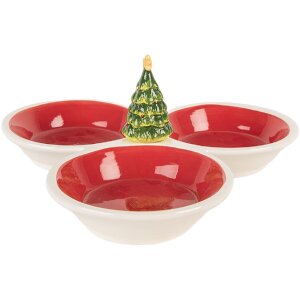 Clayre & Eef 6CE2225 Misa 26x26x10 cm červeno-biela...