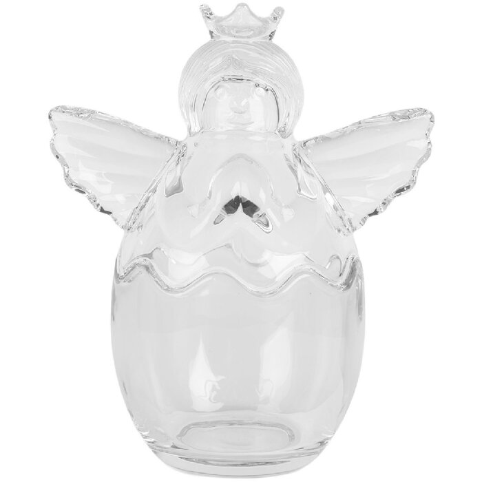 Clayre & Eef 6GL5201 Sklenená dóza s pokrievkou 15x10x18 cm