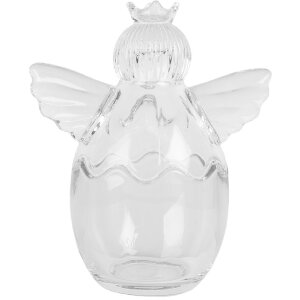 Clayre & Eef 6GL5201 Sklenená dóza s pokrievkou 15x10x18 cm