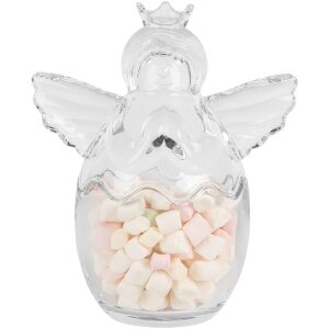 Clayre & Eef 6GL5201 Sklenená dóza s pokrievkou 15x10x18 cm