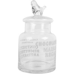 Clayre & Eef Sklenená nádoba s vekom...