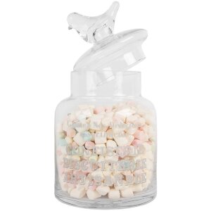 Clayre & Eef Sklenená nádoba s vekom 13x23 cm