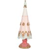 Clayre & Eef 6PR5399 Dekoračný vianočný stromček 10x30 cm ružový