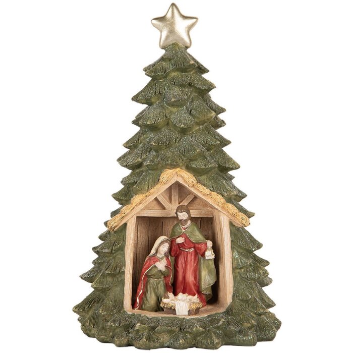 Clayre & Eef Vianočný stromček s LED 15x24 cm