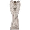 Clayre & Eef Anjel Dekorácia 9x8x23 cm Bielo Sivá