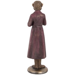 Dekorácia opica Clayre & Eef 9x8x28 cm hnedá, červená