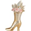 Clayre & Eef Dekoračná obuv 14x7x22 cm zlatá