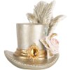 Clayre & Eef 6PR5639 Dekoračný klobúk strieborný 13x11x13 cm