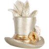 Clayre & Eef 6PR5639 Dekoračný klobúk strieborný 13x11x13 cm