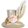 Clayre & Eef 6PR5639 Dekoračný klobúk strieborný 13x11x13 cm
