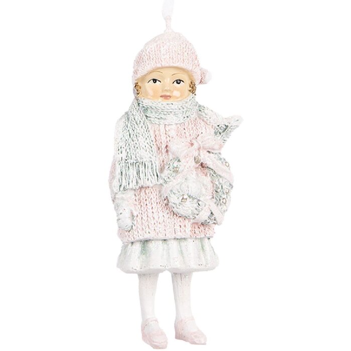 Clayre & Eef 6PR5659 Dekoračný záves Dieťa - Ružový 5x4x11 cm