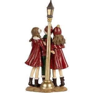 Clayre & Eef Vianočný chor 14x9x28 cm červená/zelená