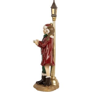 Clayre & Eef Vianočný chor 14x9x28 cm červená/zelená