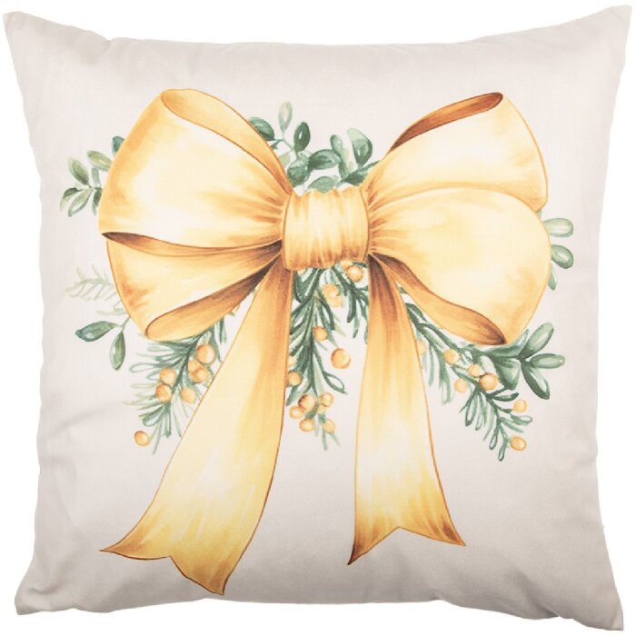 Clayre & Eef KT021.436 Obliečka na vankúš 45x45 cm Béžovo-žltá