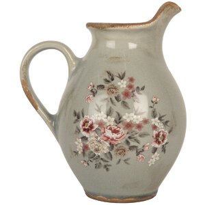 Clayre & Eef 6CE2234M Dekoračná váza sivá 21x16x24 cm