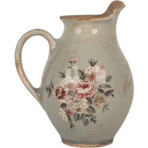 Clayre & Eef 6CE2234S Dekoratívna váza sivá 16x12x19 cm