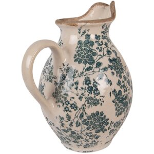 Clayre & Eef Váza 21x16x24 cm Béžovo-zelená