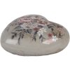Clayre & Eef Dekoračné srdce 11x11x4 cm sivoružové