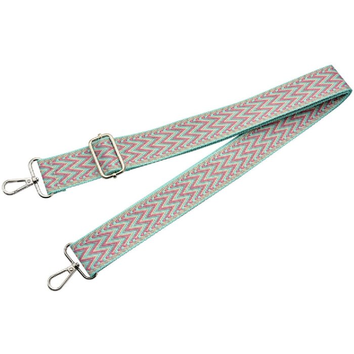 Juleeze JZBS0013 Popruh na tašku 4x140 cm Modro-Ružový