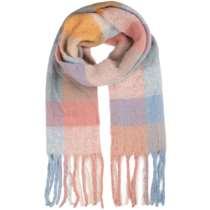 Juleeze JZSC0856P Šál 38x200 cm ružovo-modrý