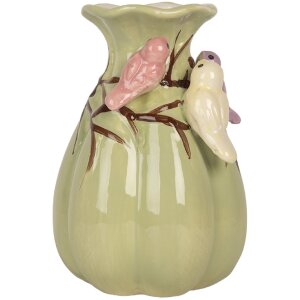 Clayre & Eef Váza 10x14 cm Zelená &...