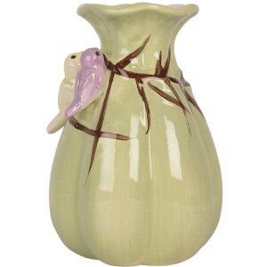 Clayre & Eef Váza 10x14 cm Zelená & Ružová