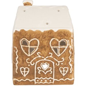 Clayre & Eef Svietnik Domček 12x7x16 cm Keramika