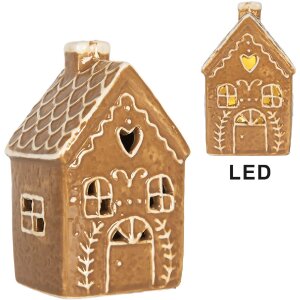 Clayre & Eef Dekoračný domček s LED 7x6x12 cm