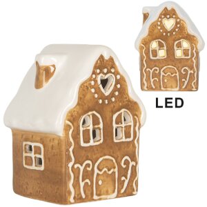 Clayre & Eef 6CE2339 Dekoračný domček s LED 8x6x11 cm